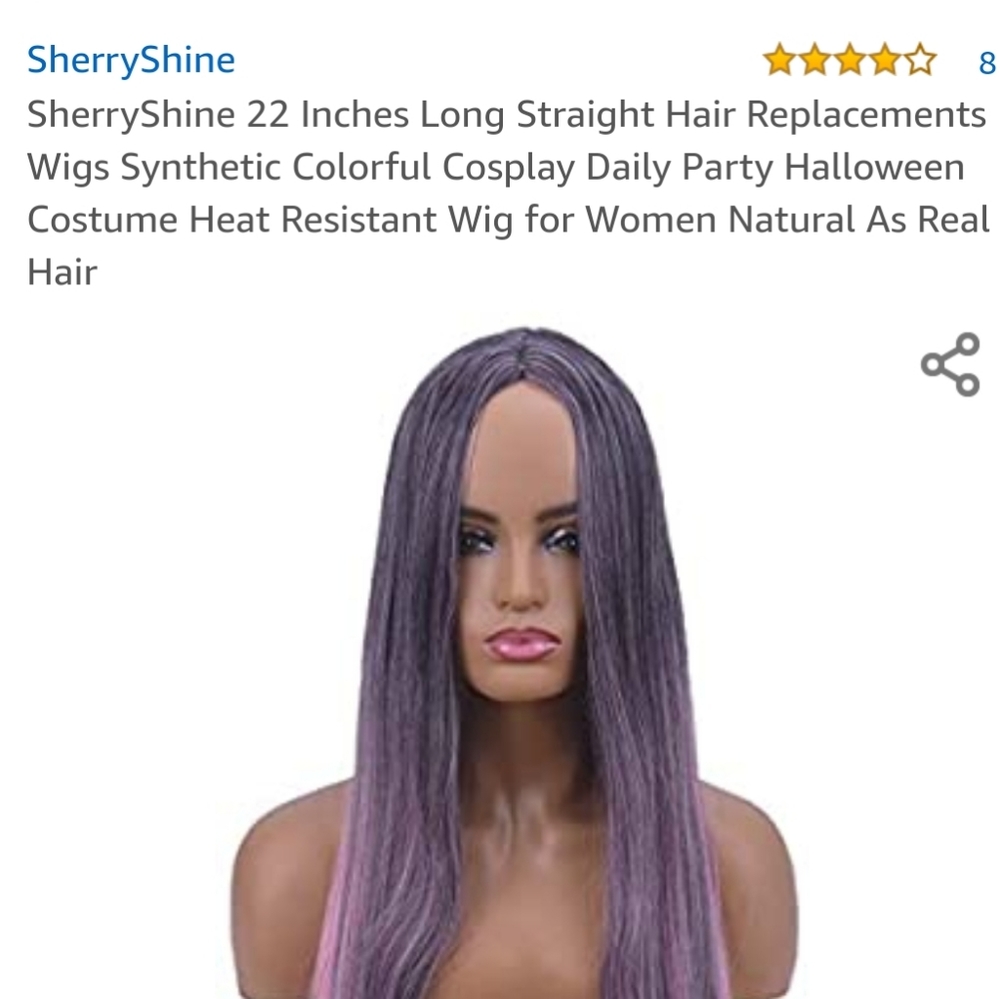 Pink & Purple wig - Picture 5 of 5